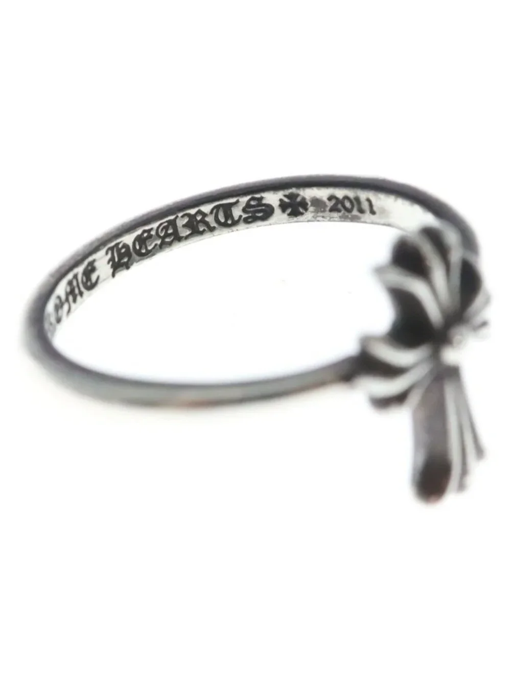 Chrome Hearts Bubblgm CH Bubblegum CH Cross Silver Ring
